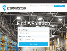 Tablet Screenshot of locateawarehouse.com